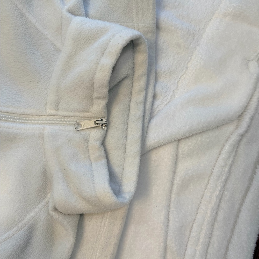 Columbia Fleece Full Zip Jacket Women's White Gorpcore Outdoor Benton Springs L - Picture 5 of 10